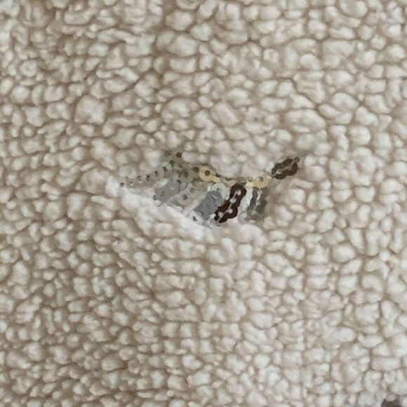 No Boundaries Womens Christmas Sweater SM White Fleece Plush Sleeping Reindeer - Picture 7 of 13